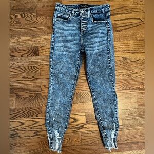 Blue Washed Out Skinny Jeans